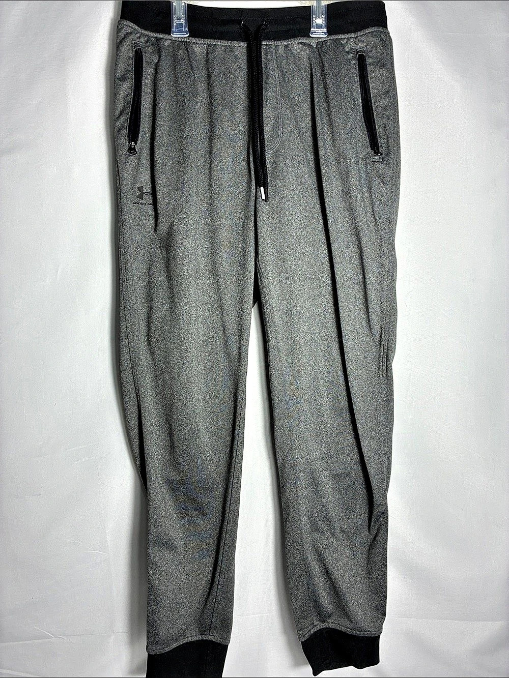 Under Armour Men’s Gray Charcoal Tricot Athletic Jogger Sweatpants Large